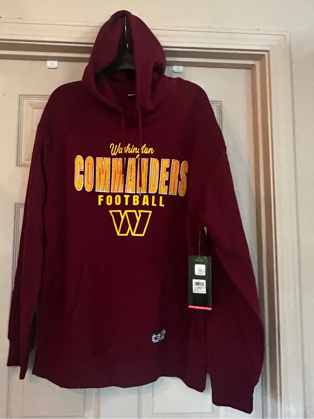NWT NFL Ultra Game Men’s XL Washington Commanders Maroon Pullover Hoodie SOFT